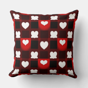 Seamless Red Heart Pattern Background Cushion