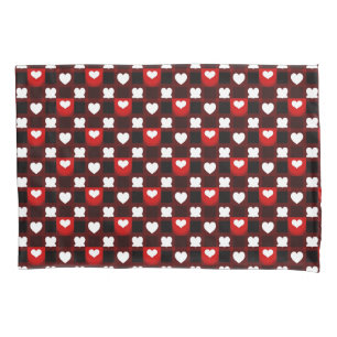 Seamless Red Heart Pattern Background Pillowcase