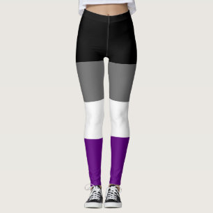 Seamless Repeating Asexual Pride Flag Pattern Leggings