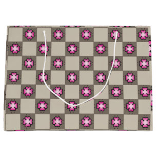 Seamless Retro Aesthetic Design Large Gift Bag