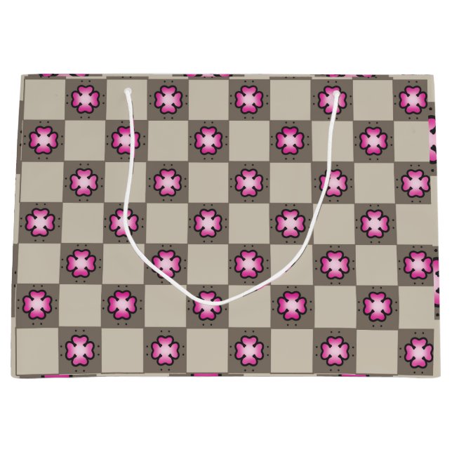 Seamless Retro Aesthetic Design Large Gift Bag (Front)