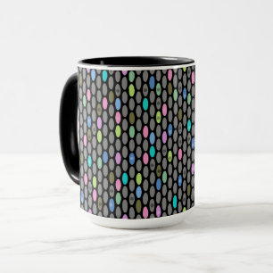 Seamless retro colours design circles polka dots p mug