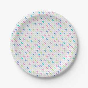 Seamless retro colours design circles polka dots p paper plate