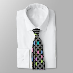 Seamless retro colours design circles polka dots p tie