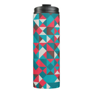 Seamless retro geometric pattern thermal tumbler