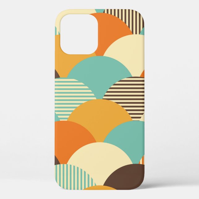 Seamless retro geometric with colourful linear ele Case-Mate iPhone case (Back)