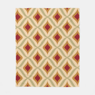 Seamless retro ornamental pattern vintage illustra fleece blanket