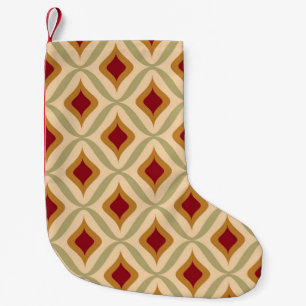 Seamless retro ornamental pattern vintage illustra small christmas stocking