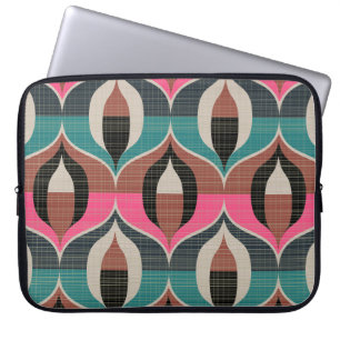 Seamless retro pattern in the style of the sixties laptop sleeve