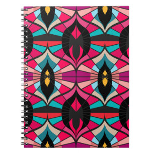 Seamless retro pattern in the style of the sixties notebook