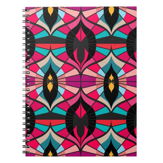 Seamless retro pattern in the style of the sixties notebook (Front)