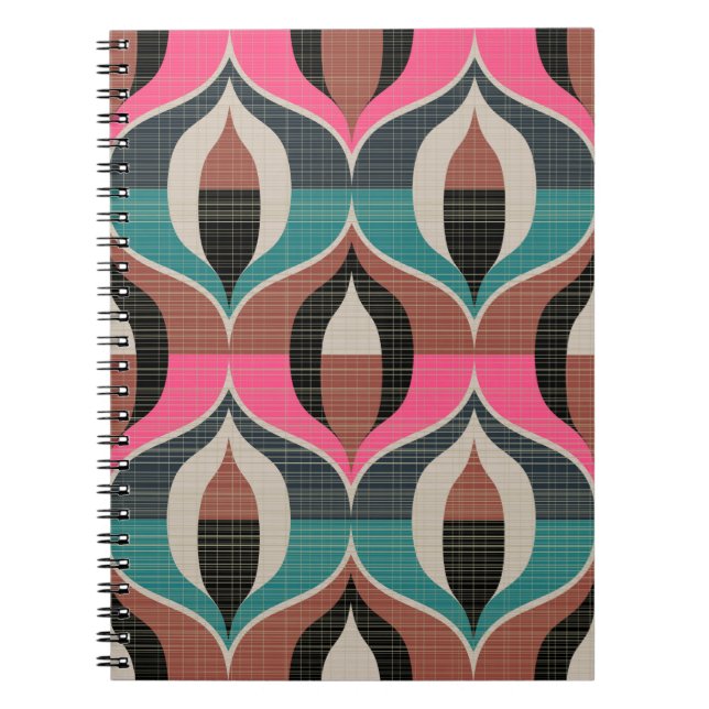 Seamless retro pattern in the style of the sixties notebook (Front)