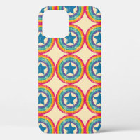 Seamless retro pattern. Texture with circles and s