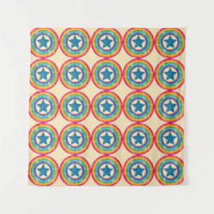 Seamless retro pattern. Texture with circles and s Tapestry
