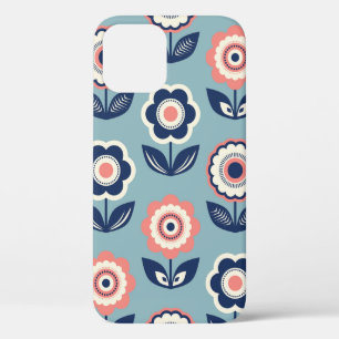 seamless retro pattern with flowers iPhone 12 case