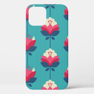 seamless retro pattern with flowers iPhone 12 case