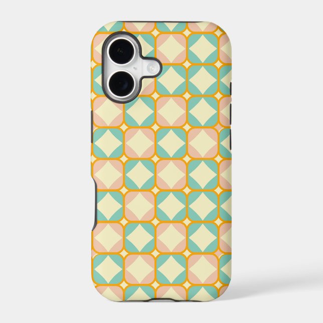 Seamless retro pattern with rounded squares (Back)