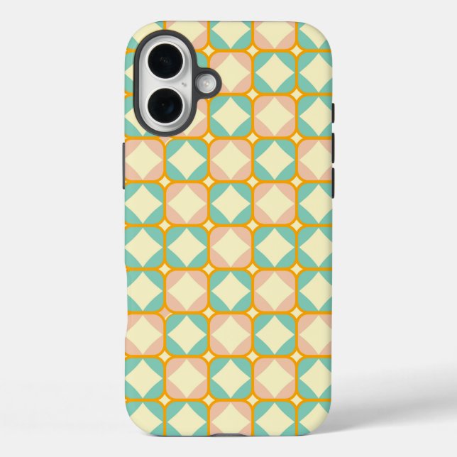 Seamless retro pattern with rounded squares Case-Mate iPhone case (Back)