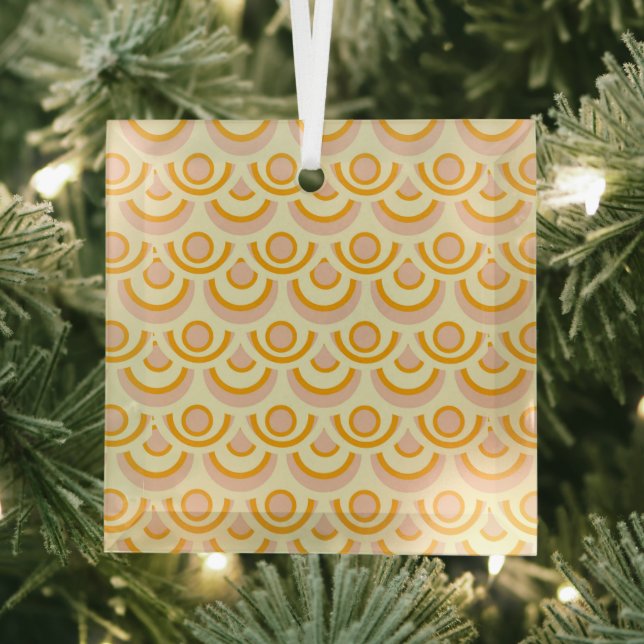 Seamless retro pattern with rounded squares glass tree decoration (Insitu)