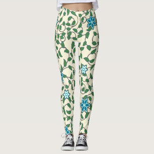 Seamless retro pattern with rounded squares leggin leggings