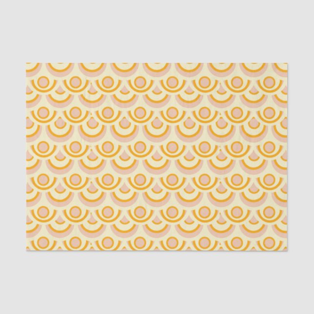 Seamless retro pattern with rounded squares tissue paper (Front)