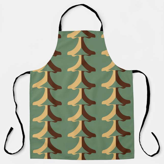 Seamless retro pattern with vertical elements. abs apron (Front)