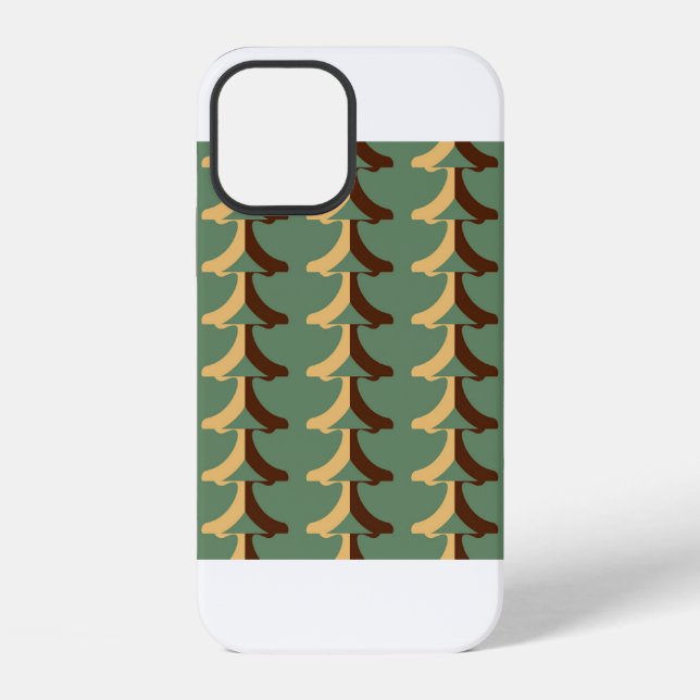 Seamless retro pattern with vertical elements. abs iPhone case (Back)