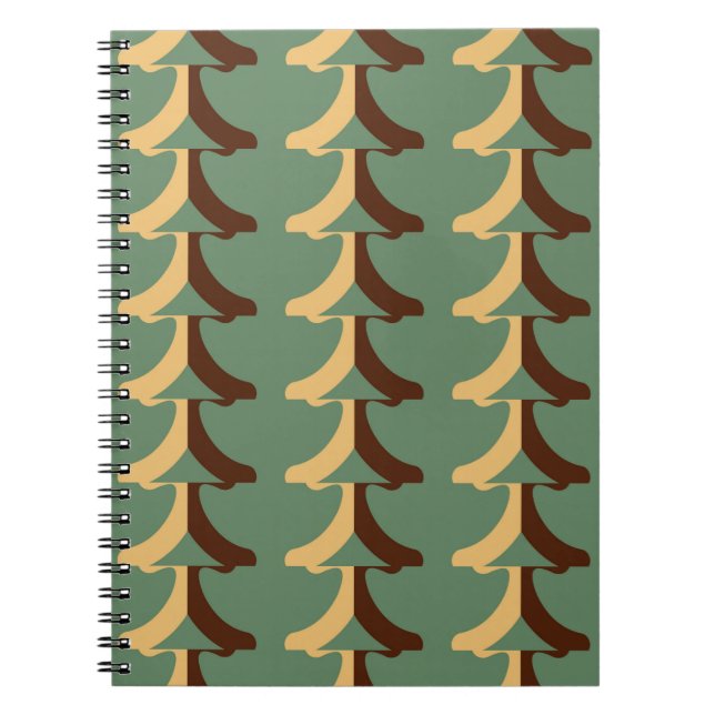 Seamless retro pattern with vertical elements. abs notebook (Front)