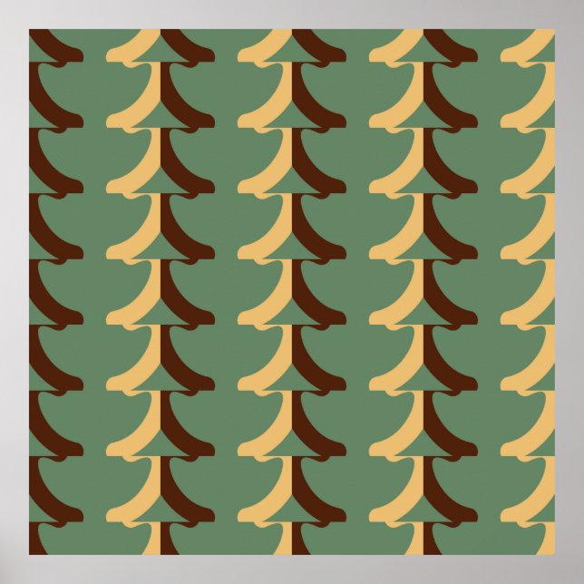 Seamless retro pattern with vertical elements. abs poster (Front)
