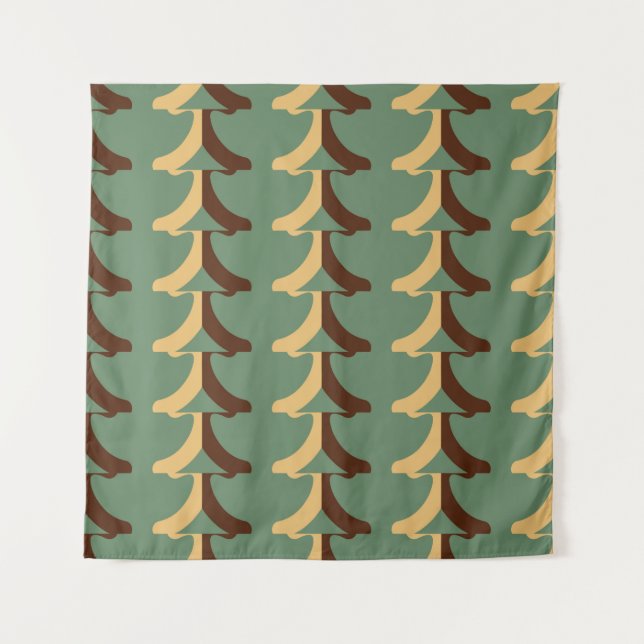 Seamless retro pattern with vertical elements. abs tapestry (Front)