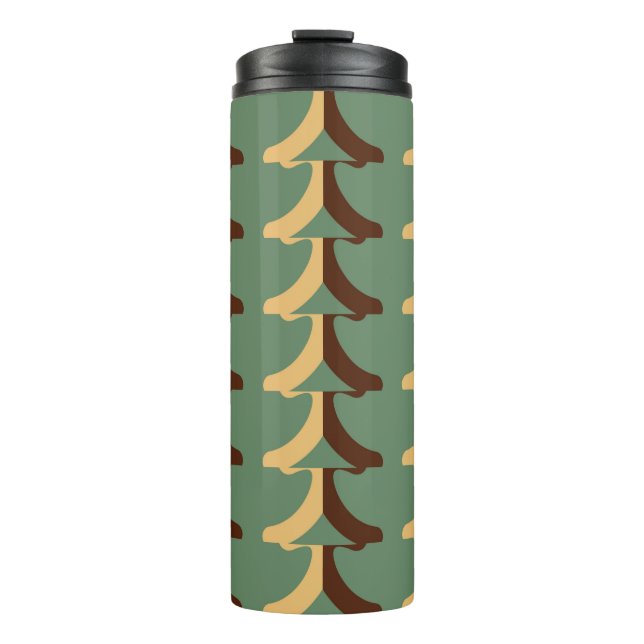 Seamless retro pattern with vertical elements. abs thermal tumbler (Front)