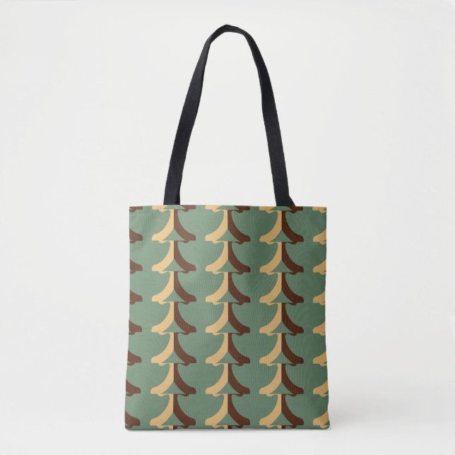 Seamless retro pattern with vertical elements. abs tote bag (Front)