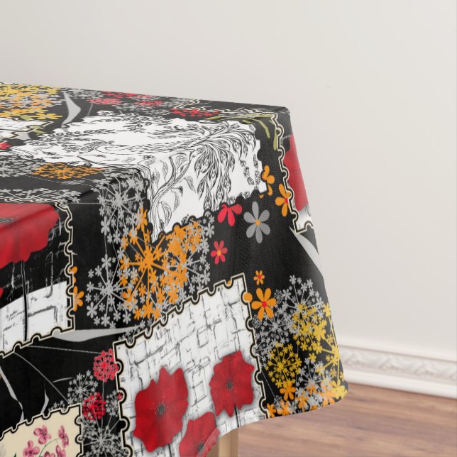 Seamless retro vintage patchwork quilting patches tablecloth (In Situ)