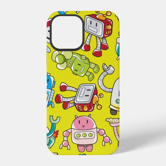 seamless robot pattern iPhone case (Back)