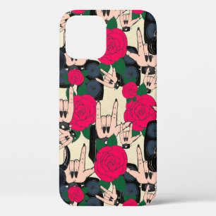 Seamless Rock background. Abstract music modern pa iPhone 12 Case