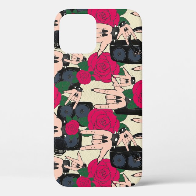 Seamless rock music, abstract pattern. Case-Mate iPhone case (Back)