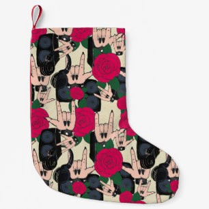 Seamless rock music, abstract pattern. small christmas stocking