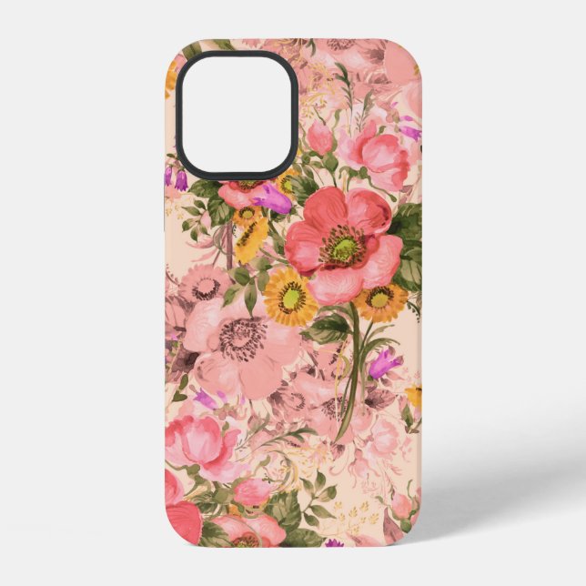 Seamless rococo pattern bouquets. Beautiful bouque iPhone Case (Back)