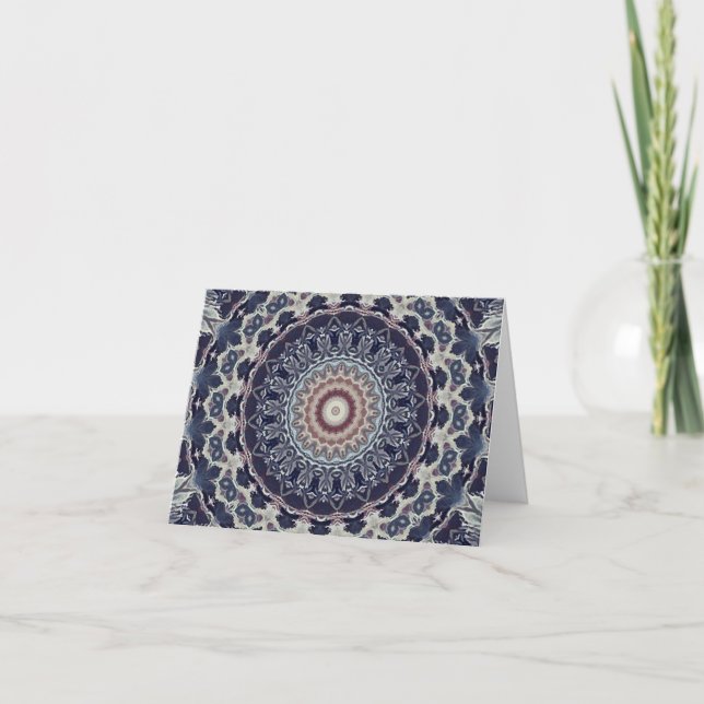 Seamless round ornamental mandala pattern arabic k card (Front)