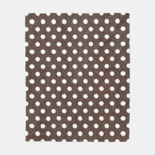 Seamless Rusted metal plate, Perfectly tile able.  Fleece Blanket