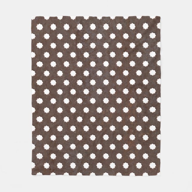 Seamless Rusted metal plate, Perfectly tile able.  Fleece Blanket (Front)
