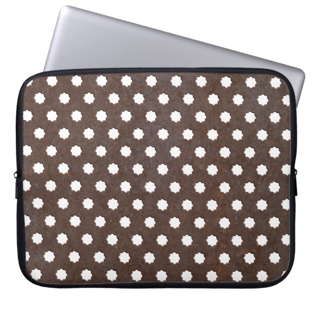 Seamless Rusted metal plate, Perfectly tile able.  Laptop Sleeve (Front)