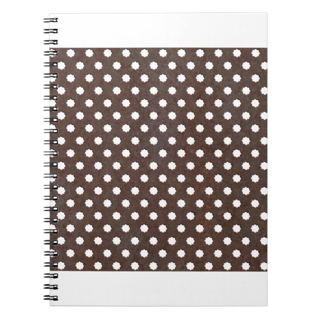 Seamless Rusted metal plate, Perfectly tile able.  Notebook (Front)