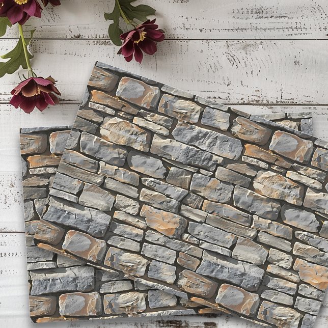 Seamless Rustic Stacked Stone Decoupage  Tissue Paper (Creator Uploaded)