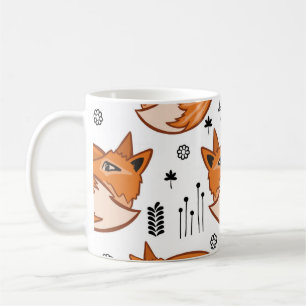 Seamless scandinavian pattern. kids background wit coffee mug