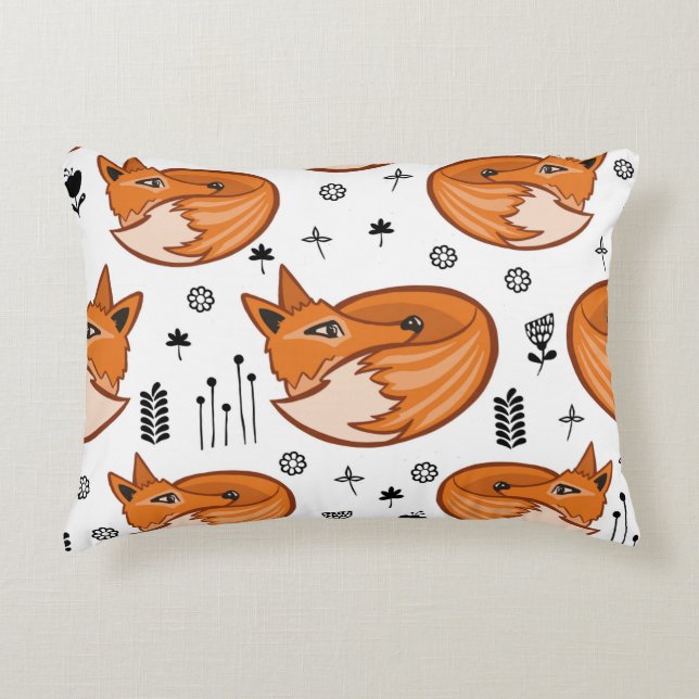 Seamless scandinavian pattern. kids background wit decorative cushion (Front)