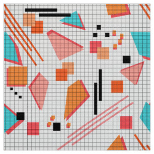 Seamless school geometric memphis shapes pattern s fabric