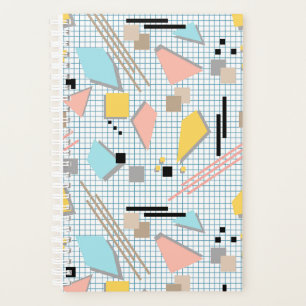 Seamless school geometric memphis shapes pattern s planner