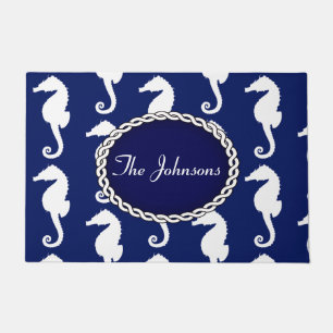 Seamless Seahorse Pattern Doormat