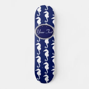 Seamless Seahorse Pattern  Skateboard